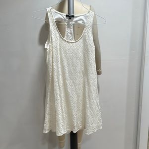 White lace mini dress
